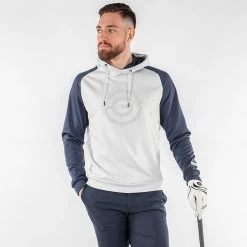 Galvingreen Galvin Green Devlin Insula Golf Hoodie -Golf Clothing Shop Galvin Green AW22 DEVLIN HOODED G134273 COOL GREY NAVY Model 1