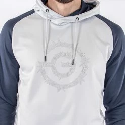 Galvingreen Galvin Green Devlin Insula Golf Hoodie -Golf Clothing Shop Galvin Green AW22 DEVLIN HOODED G134273 COOL GREY NAVY Model 6