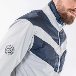 Galvingreen Galvin Green Liam Interface-1 Golf Wind Jacket -Golf Clothing Shop Galvin Green AW22 LIAM G122273 COOL GREY NAVY Model 2