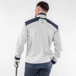 Galvingreen Galvin Green Liam Interface-1 Golf Wind Jacket -Golf Clothing Shop Galvin Green AW22 LIAM G122273 COOL GREY NAVY Model 3