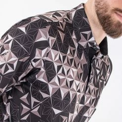 Galvingreen Galvin Green Makai Golf Polo Shirt 10 Galvingreen Galvin Green Makai Golf Polo Shirt -Golf Clothing Shop Galvin Green AW22 Makai Polo Shirt G136077 SHGAL566 L Black Sharkskin White Model 2