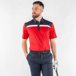 Galvingreen Galvin Green Mapping Golf Polo Shirt -Golf Clothing Shop Galvin Green AW22 Mapping Polo Shirt G136423 SHGAL575 M Red Navy White Model 1