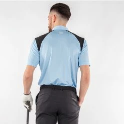 Galvingreen Galvin Green Mapping Golf Polo Shirt -Golf Clothing Shop Galvin Green AW22 Mapping Polo Shirt G136467 SHGAL577 L Bluebell Black White Model 3