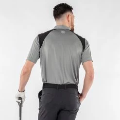 Galvingreen Galvin Green Mapping Golf Polo Shirt -Golf Clothing Shop Galvin Green AW22 Mapping Polo Shirt G136477 SHGAL578 M Sharkskin Black White Model 3
