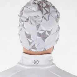 Galvingreen Galvin Green Dikran Insula Golf Beanie -Golf Clothing Shop Galvin Green Dikran Hat Cool Grey Sharkskin White 3