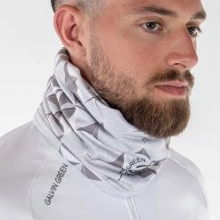 Galvingreen Galvin Green Dragan Insula Golf Snood -Golf Clothing Shop Galvin Green Dragan Snood Cool Grey Sharkskin White 3