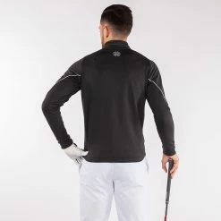 Galvingreen Galvin Green Daxton Insula Golf Pullover -Golf Clothing Shop Galvin Green SS22 Daxton Insula Half Zip Pullover G124271 Code SWGAL355 M Black Granite Grey White Model 3