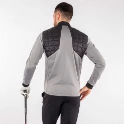 Galvingreen Galvin Green Damian Insula Golf Jacket -Golf Clothing Shop Galvin Green SS22 Damian Full Zip Insula Sweater G124107 Code SWGAL348 M Sharkskin Black Model 3
