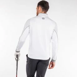 Galvingreen Galvin Green Daxton Insula Golf Pullover -Golf Clothing Shop Galvin Green SS22 Daxton Insula Half Zip Pullover G124201 Code SWGAL350 M White Cool Grey Sharkskin Model 2