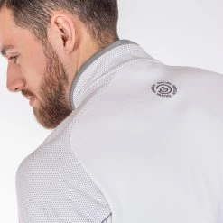 Galvingreen Galvin Green Daxton Insula Golf Pullover -Golf Clothing Shop Galvin Green SS22 Daxton Insula Half Zip Pullover G124201 Code SWGAL350 M White Cool Grey Sharkskin Model 3