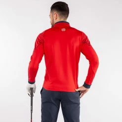 Galvingreen Galvin Green Daxton Insula Golf Pullover -Golf Clothing Shop Galvin Green SS22 Daxton Insula Half Zip Pullover G124223 Code SWGAL352 M Red Navy White Model 3
