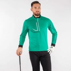 Galvingreen Galvin Green Daxton Insula Golf Pullover -Golf Clothing Shop Galvin Green SS22 Daxton Insula Half Zip Pullover G124287 Code SWGAL356 M Green Black White Model 1