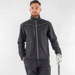 Galvingreen Galvin Green Armstrong Waterproof Golf Jacket -Golf Clothing Shop Galvin Green SS22 Armstrong Waterproof Jacket G120277 WJGAL433 Black Sharkskin Model 1