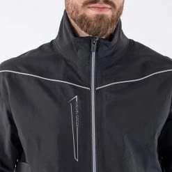 Galvingreen Galvin Green Armstrong Waterproof Golf Jacket -Golf Clothing Shop Galvin Green SS22 Armstrong Waterproof Jacket G120277 WJGAL433 Black Sharkskin Model 2