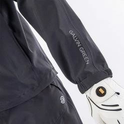 Galvingreen Galvin Green Armstrong Waterproof Golf Jacket -Golf Clothing Shop Galvin Green SS22 Armstrong Waterproof Jacket G120277 WJGAL433 Black Sharkskin Model 5