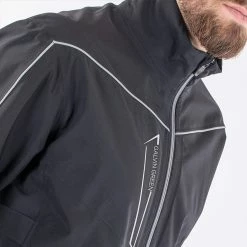 Galvingreen Galvin Green Armstrong Waterproof Golf Jacket -Golf Clothing Shop Galvin Green SS22 Armstrong Waterproof Jacket G120277 WJGAL433 Black Sharkskin Model 6