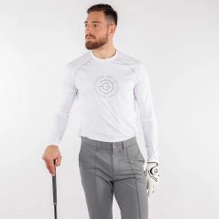 Galvingreen Galvin Green Enzo Golf Base Layer 9 Galvingreen Galvin Green Enzo Golf Base Layer -Golf Clothing Shop Galvin Green SS22 Enzo Thermal Base Layer G128601 Code BLGAL049 M White Cool Grey Model 1