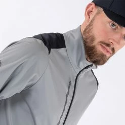 Galvingreen Galvin Green Lyle Interface-1 Golf Wind Jacket 10 Galvingreen Galvin Green Lyle Interface-1 Golf Wind Jacket -Golf Clothing Shop Galvin Green SS22 Lyle Full Zip Windproof Jacket G122177 Code WTGAL190 M Sharkskin Black Model 2