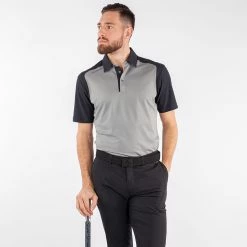 Galvingreen Galvin Green Massimo Golf Polo Shirt -Golf Clothing Shop Galvin Green SS22 Massimo Polo Shirt G127307 Code SHGAL555 M Sharkskin Black Model 1