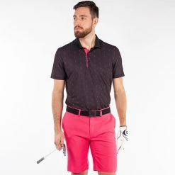 Galvingreen Galvin Green Mayson Golf Polo Shirt 9 Galvingreen Galvin Green Mayson Golf Polo Shirt -Golf Clothing Shop Galvin Green SS22 Mayson Polo Shirt G126797 Code SHGAL538 M Black Pink model 1