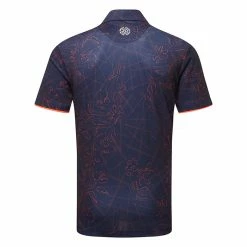 Galvingreen Galvin Green Maverick Golf Polo Shirt 5 Galvingreen Galvin Green Maverick Golf Polo Shirt -Golf Clothing Shop Galvin Green SS23 Maverick Polo Shirt G137235 SHGAL600 S Navy Orange back