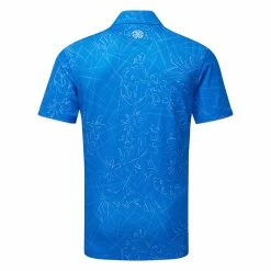 Galvingreen Galvin Green Maverick Golf Polo Shirt 5 Galvingreen Galvin Green Maverick Golf Polo Shirt -Golf Clothing Shop Galvin Green SS23 Maverick Polo Shirt G137261 SHGAL601 S Blue White Back