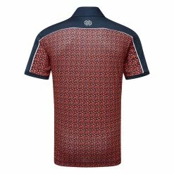 Galvingreen Galvin Green Millard Golf Polo Shirt 5 Galvingreen Galvin Green Millard Golf Polo Shirt -Golf Clothing Shop Galvin Green SS23 Millard Polo Shirt G137335 SHGAL606 S Navy Orange White Back