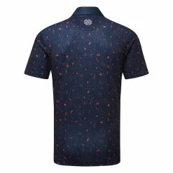 Galvingreen Galvin Green Miro Golf Polo Shirt 5 Galvingreen Galvin Green Miro Golf Polo Shirt -Golf Clothing Shop Galvin Green SS23 Miro Polo Shirt G136935 SHGAL603 S Navy Orange Back