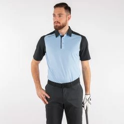 Galvingreen Galvin Green Massimo Golf Polo Shirt -Golf Clothing Shop Galvin Green Massimo Golf Polo Shirt Blue Bell Black G127367 SHGAL579 Model 1