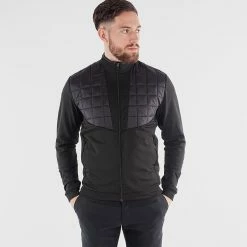 Galvingreen Galvin Green Damian Insula Golf Jacket -Golf Clothing Shop Galvin Green AW21 Damian Full Zip Insula Sweater G1124177 Code SWGAL335 Black Model 1