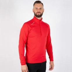 Galvingreen Galvin Green Drake Insula Golf Pullover 7 Galvingreen Galvin Green Drake Insula Golf Pullover -Golf Clothing Shop Galvin Green SS19 Drake Insula Half Zip Pullover G783222 Code SWGAL266 Red Model 1