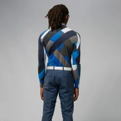 Jlindeberg J.Lindeberg Aello Print Golf Base Layer 11 Jlindeberg J.Lindeberg Aello Print Golf Base Layer -Golf Clothing Shop J. Lindeberg GMJT06853 O461 M Aello Soft Compression Print BLLIN007 Blue Flag Patchwork Model 3