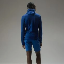 Jlindeberg J.Lindeberg Aerial 1/4 Zip Golf Hoodie -Golf Clothing Shop J.Lindeberg AW22 Aerial Quarter Hood GMJS07797 0337 SWLIN085 Navy PeonyAiry Blue Model 3