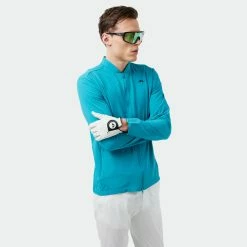 Jlindeberg J.Lindeberg KV Hybrid Golf Wind Jacket -Golf Clothing Shop J.Lindeberg AW22 KV Hybrid Jacket GMOW05623 0191 WTLIN040 S Enamel Blue Model 1