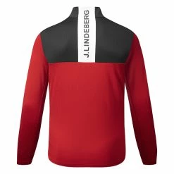 Jlindeberg J.Lindeberg Banks Golf Wind Jacket -Golf Clothing Shop J.Lindeberg Banks Golf Wind Jacket JL20NavyBarbados CherryWhite WTLIN035 Back