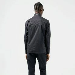 Jlindeberg J.Lindeberg Ash Light Packable Golf Wind Jacket -Golf Clothing Shop J.Lindeberg SS22 Ash Light Packable Golf Jacket GMOW05618 9999 Code WTLIN024 M Black White Model 3