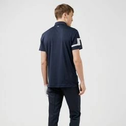 Jlindeberg J.Lindeberg Heath Golf Polo Shirt -Golf Clothing Shop J.Lindeberg SS22 Heath Regular Fit Polo GMJT06335 6855 Code SHLIN061 M JL Navy Model 3