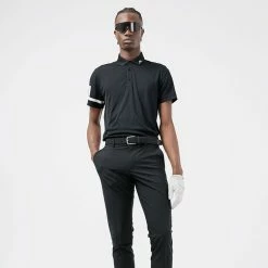 Jlindeberg J.Lindeberg Heath Golf Polo Shirt -Golf Clothing Shop J.Lindeberg SS22 Heath Regular Fit Polo GMJT06335 9999 Code SHLIN060 M Black Model 1