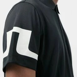 Jlindeberg J.Lindeberg Heath Golf Polo Shirt -Golf Clothing Shop J.Lindeberg SS22 Heath Regular Fit Polo GMJT06335 9999 Code SHLIN060 M Black Model 2