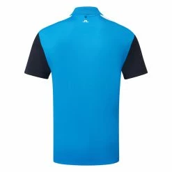 Jlindeberg J.Lindeberg Andie Golf Polo Shirt -Golf Clothing Shop J.Lindeberg SS23 Andi Regular Fit Polo GMJT09663 O175 SHLIN205 Brilliant Blue Back