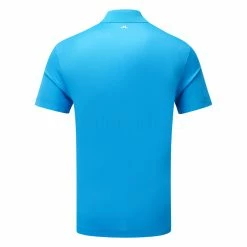 Jlindeberg J.Lindeberg Bridge Golf Polo Shirt -Golf Clothing Shop J.Lindeberg SS23 Bridge Regular Fit Polo GMJT07619 0715 SHLIN184 Brilliant BlueHigh Rise Back