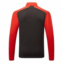 Jlindeberg J.Lindeberg Terry 1/4 Zip Golf Sweater -Golf Clothing Shop J.Lindeberg SS23 Terry Mid Layer AMJS07868 G135 SWLIN109 FieryRedJLNavy Back