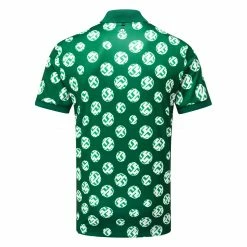 Jlindeberg J.Lindeberg Tour Tech Print Golf Polo Shirt -Golf Clothing Shop J.Lindeberg SS23 Tour Tech Reg Fit Print Polo GMJT07644 M488 SHLIN170 S Rain Forest Sphere DotWhite Back