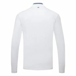 Jlindeberg J.Lindeberg Tyson Long Sleeve Golf Polo Shirt -Golf Clothing Shop J.Lindeberg Tyson LS Reg Fit Polo GMJT07801 0000 SHLIN154 WhiteNavy Peony Back