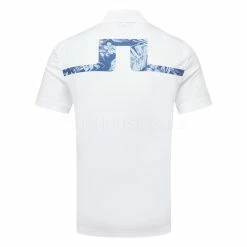 Jlindeberg J.Lindeberg Martin Golf Polo Shirt 5 Jlindeberg J.Lindeberg Martin Golf Polo Shirt -Golf Clothing Shop J.Lindeberg Martin Golf Polo Shirt White Hibiscus Blue Navy Peony GMJT07415 0000 SHLIN149 Back