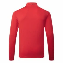 Jlindeberg J.Lindeberg Luke 1/2 Zip Golf Sweater -Golf Clothing Shop J.Lindeberg AMJS06731 G131 M Luke Half Zip Mid Layer SWLIN076 Barbados Cherry Back
