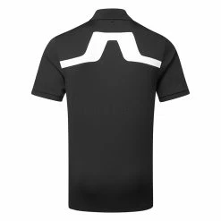 Jlindeberg J.Lindeberg KV Golf Polo Shirt -Golf Clothing Shop J.Lindeberg GMJT06620 9999 M KV Regular Fit Polo Black SHLIN126 Back