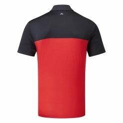Jlindeberg J.Lindeberg Owen Slim Golf Polo Shirt -Golf Clothing Shop J.Lindeberg GMJT06850 G131 M Owen Slim Fit Polo Barbados Cherry SHLIN140 Back