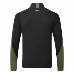 Mizuno Winter Breeze 1/4 Zip Golf Sweater -Golf Clothing Shop Mizuno AW22 Winter Breeze 1 4 Zip 52GA2506 39 SWMIZ050 M Olive Black Back