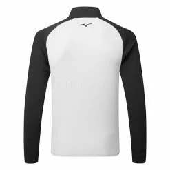 Mizuno Winter Breeze Bloc 1/4 Zip Golf Sweater -Golf Clothing Shop Mizuno AW22 Winter Breeze Bloc 1 4 Zip 52GA2504 05 SWMIZ048 S Grey Black Back